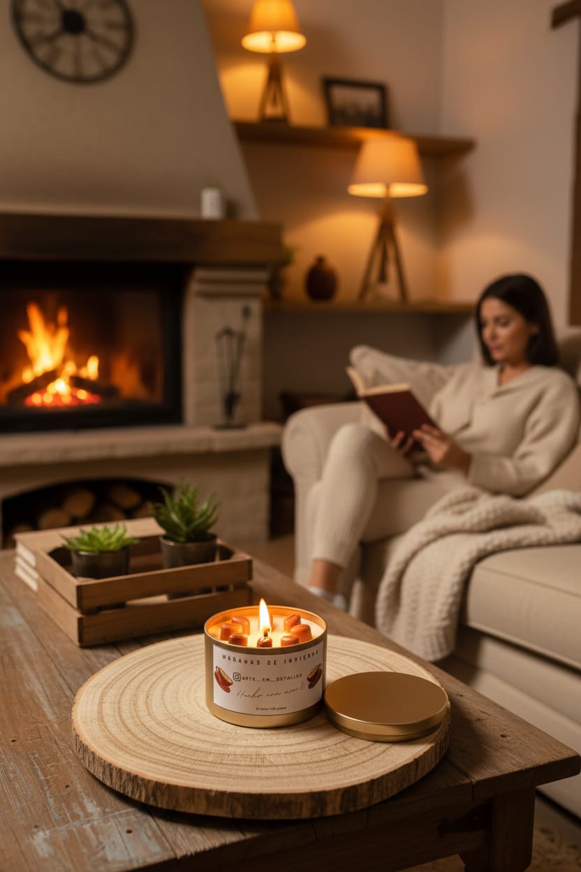 Vela aromática mañanas de invierno.