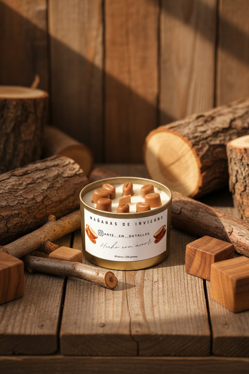 Vela aromática mañanas de invierno.