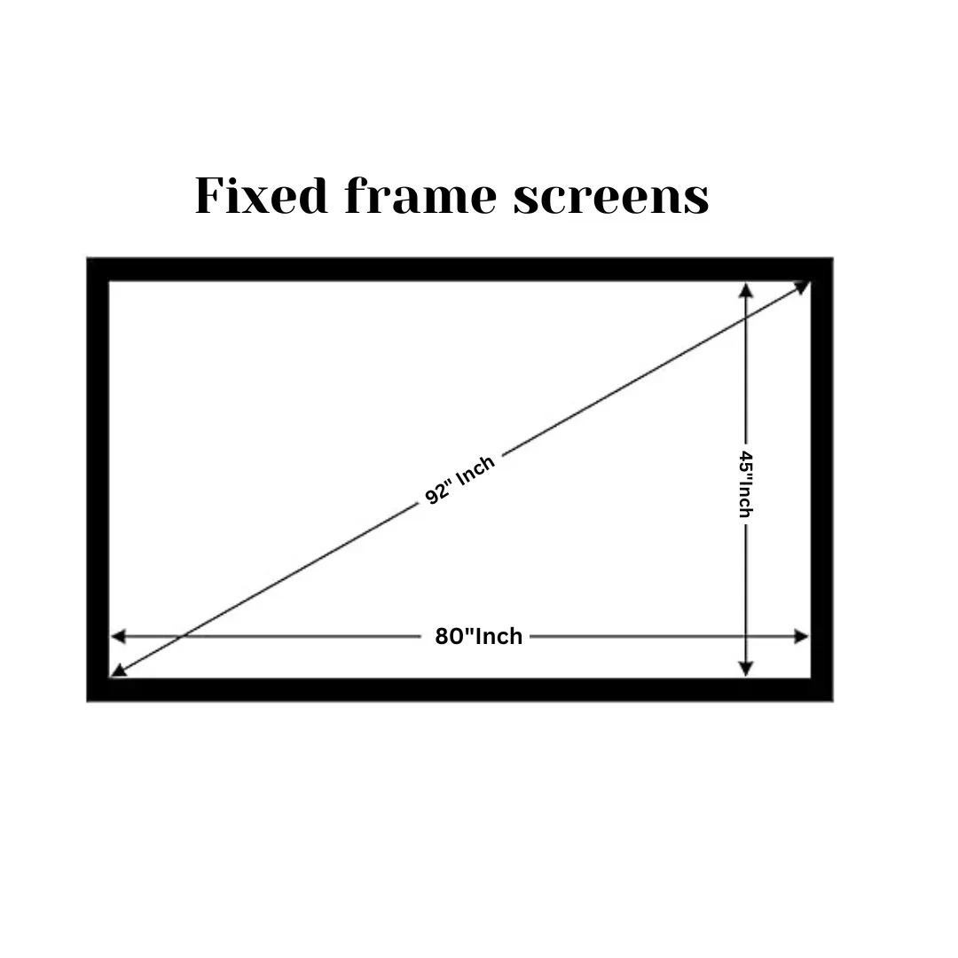 92" (16:9) FIXED FRAME PROJECTION SCREEN 