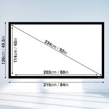 92" (16:9) FIXED FRAME PROJECTION SCREEN 