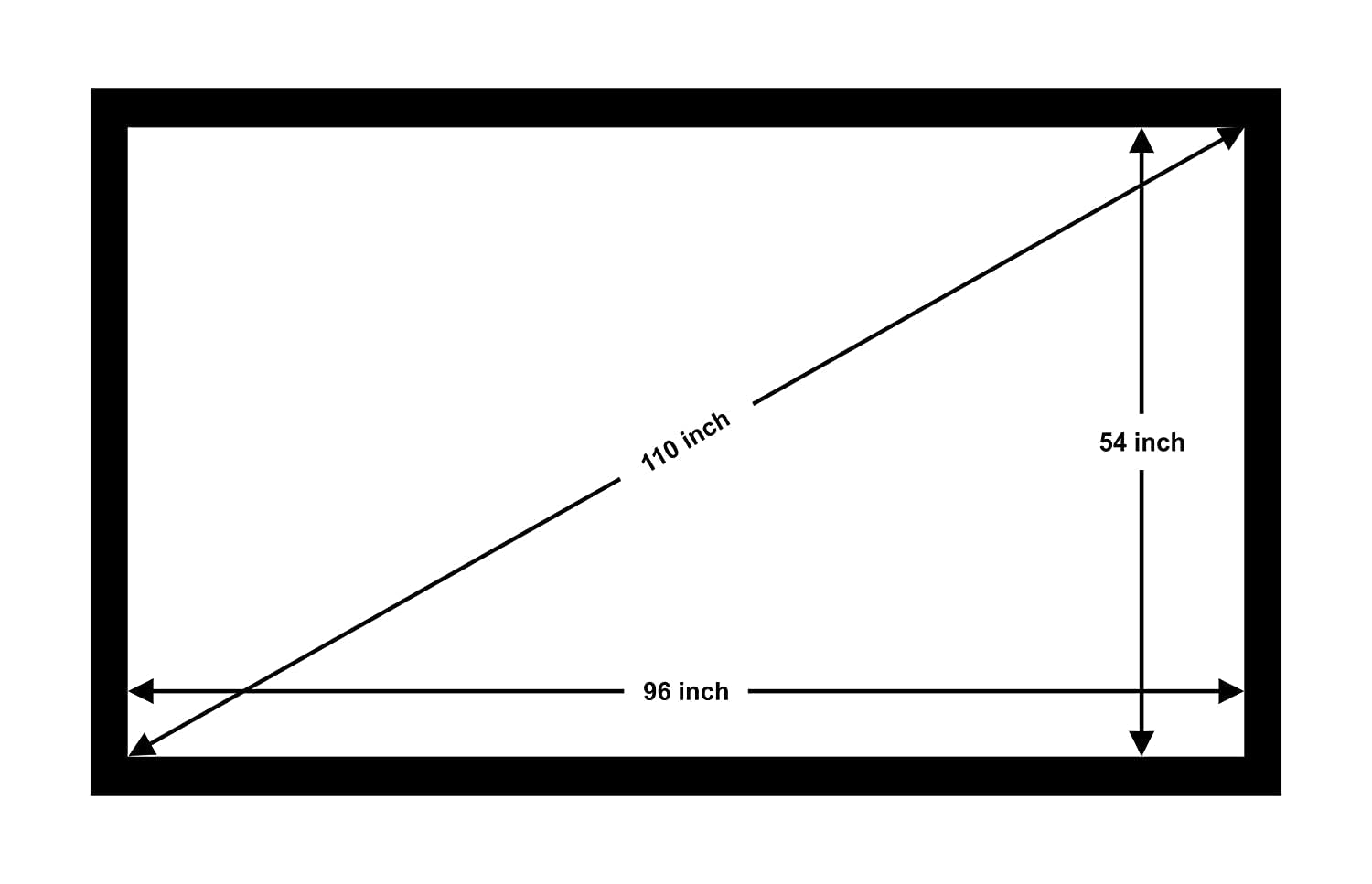 110" FIXED FRAME PROJECTION SCREEN 