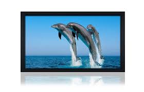 150" FIXED FRAME SCREEN WHITE SOFT FABRIC