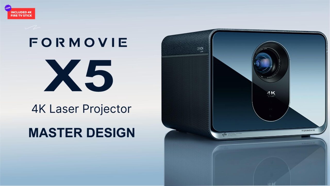 Formovie X5 Included 4K fire TV Stick 4500 lumens LASER PROJECTOR