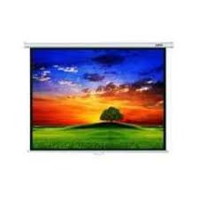 120" (16:9) INSTA LOCK Wall Manual Pull Down Projector Screen, Size: - 9 Ft. - Width x 5 Ft. - Height, 120 Inches Diagonal in 16:9 Picture Ratio, UHD-3D-4K Ready Technology(White)