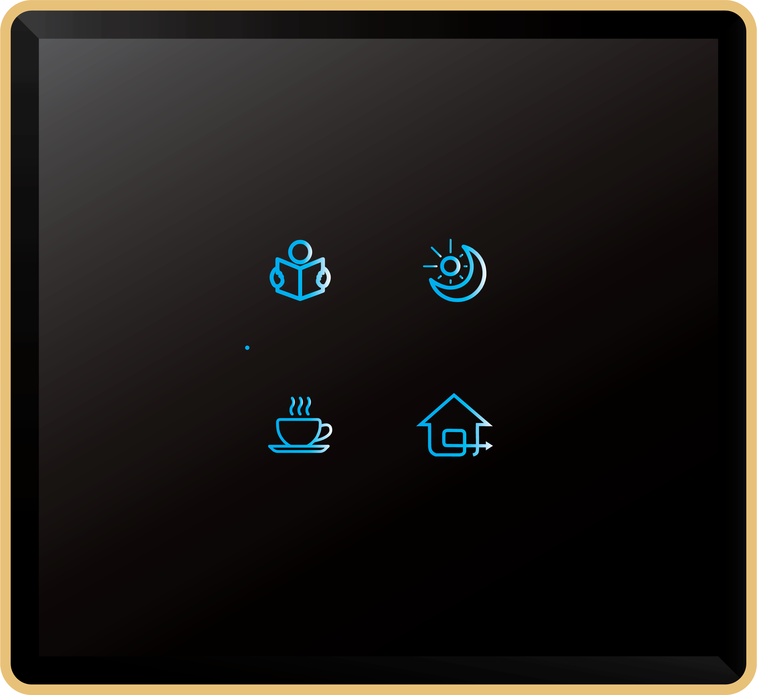 EDGE GLASS TUYA SMART SCENE CONTROL (MODULE SIZE 2)