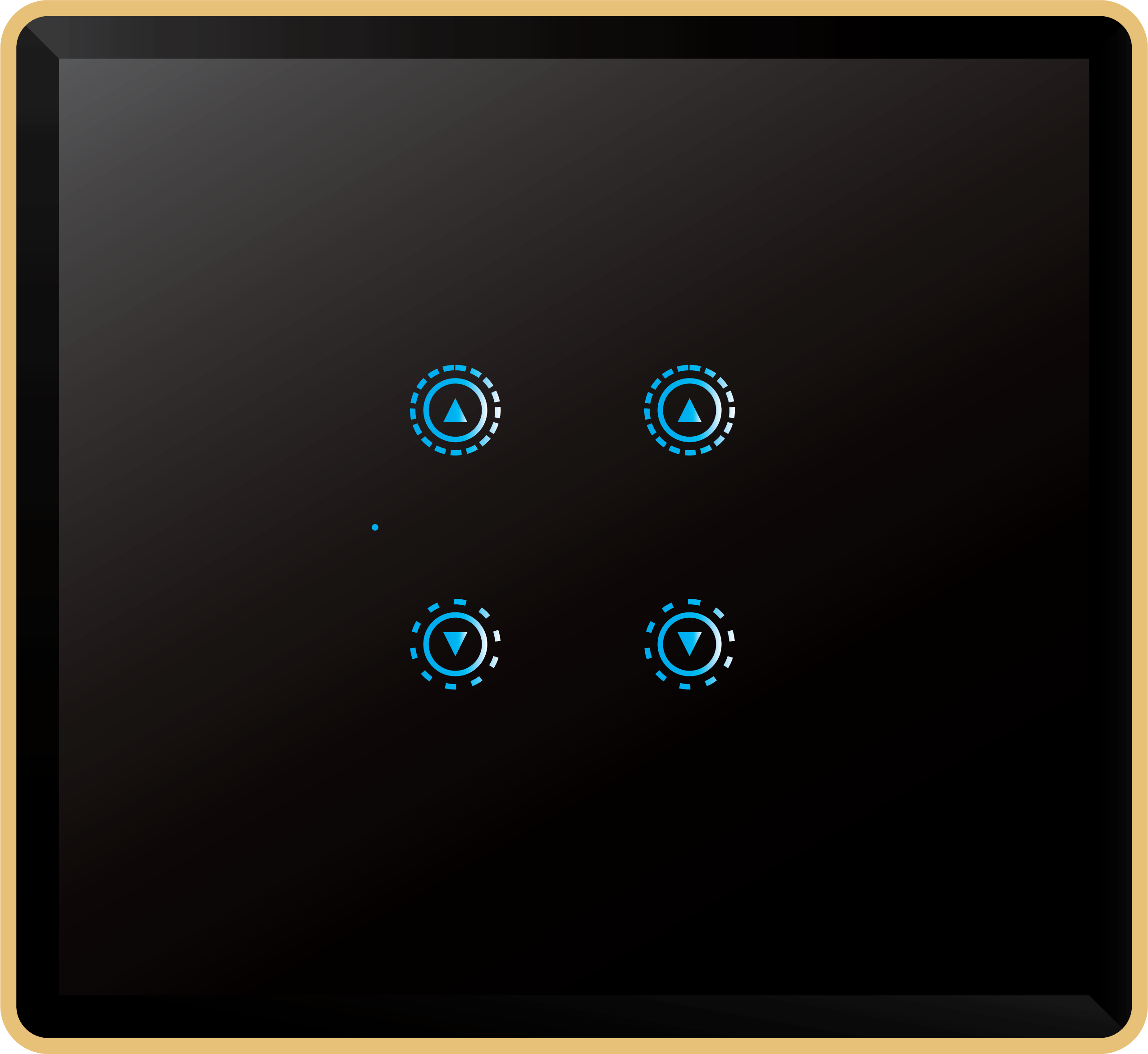 EDGE GLASS TUYA SMART DIMMER SWITCH (PHASE CUT) (MODULE SIZE 2)