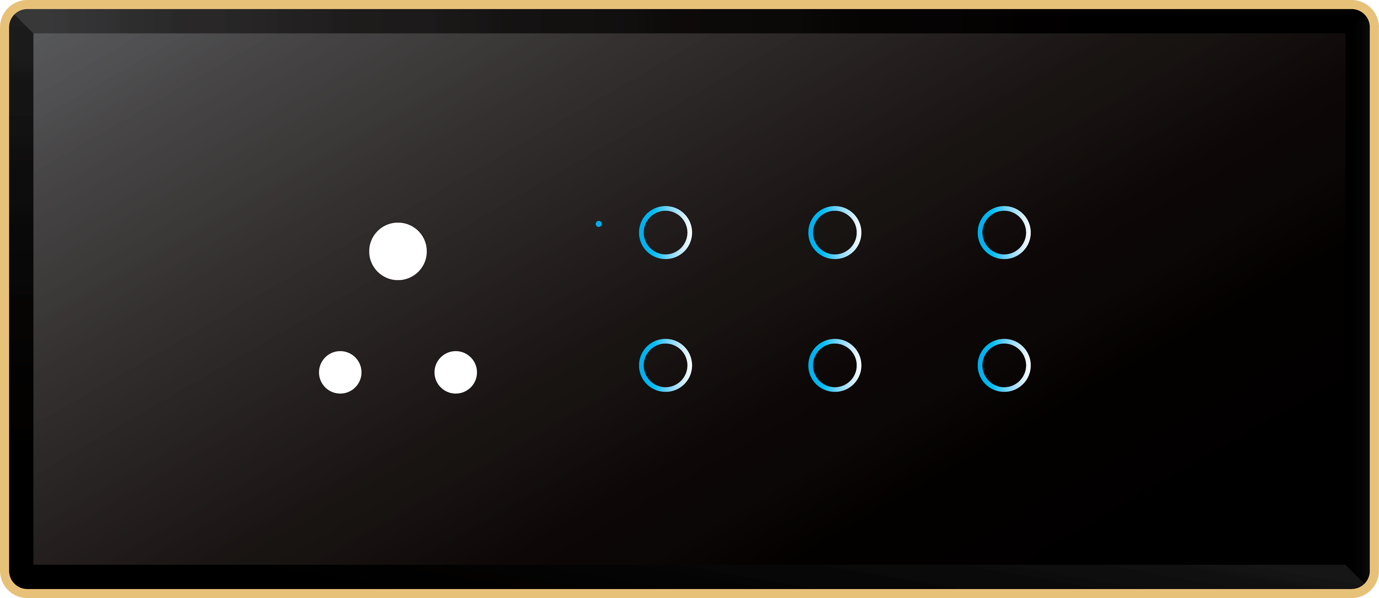 EDGE GLASS TUYA SMART 6 SWITCH 1 SOCKET (6 MODULE)