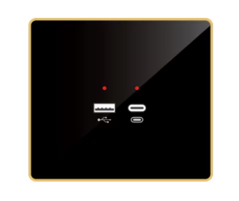 EDGE GLASS DUAL USB CHARGER A TYPE AND C TYPE