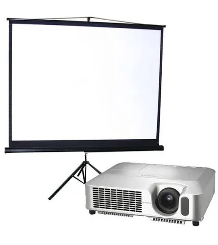 PROJECTOR WITH SCREEN HIRING FOR 1 DAY (DURING DAY TIME BETWEEN 10 TO 7 FOR FOUR HOURS 