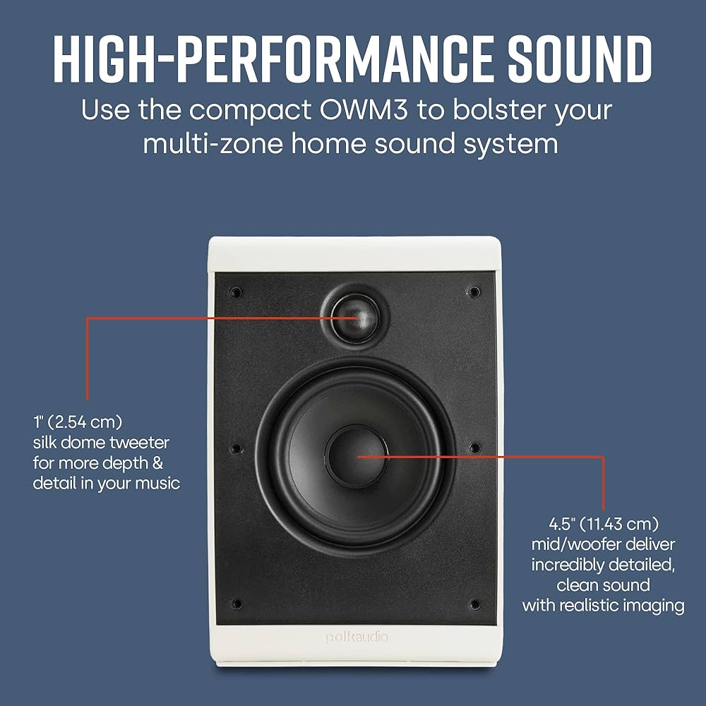 POLK OWM3 COMPACT MULTI-APPLICATION SPEAKERS (PAIR)