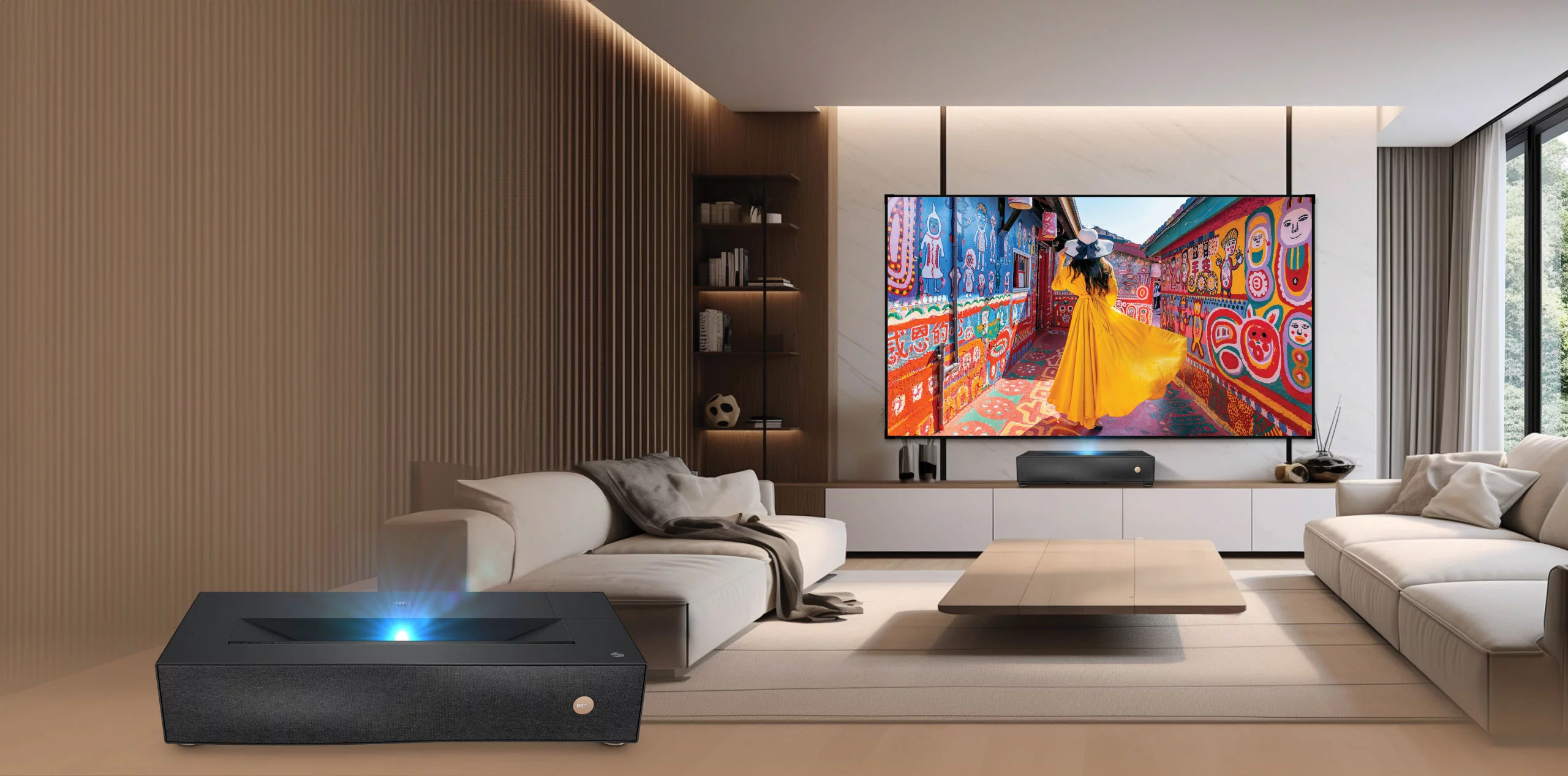 BENQ V5010i｜4K RGB Laser TV Projector | 120" Screen & 95% BT. 2020 Color Coverage
