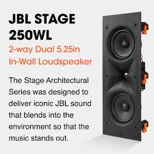 JBL STAGE 250WL Stage 250WL 2-way Dual 5.25in (133mm) In-Wall Loudspeaker