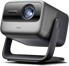 FORMOVIE JMGO N1S Pro Triple Laser 4K Projector with WiFi and Bluetooth, 2400 ANSI Lumens, 1600:1 Contrast, Netflix, GTV, 360° Real-time Auto Focus, 180", HDR10, Dolby Digital Plus, Portable for Home Outdoor
