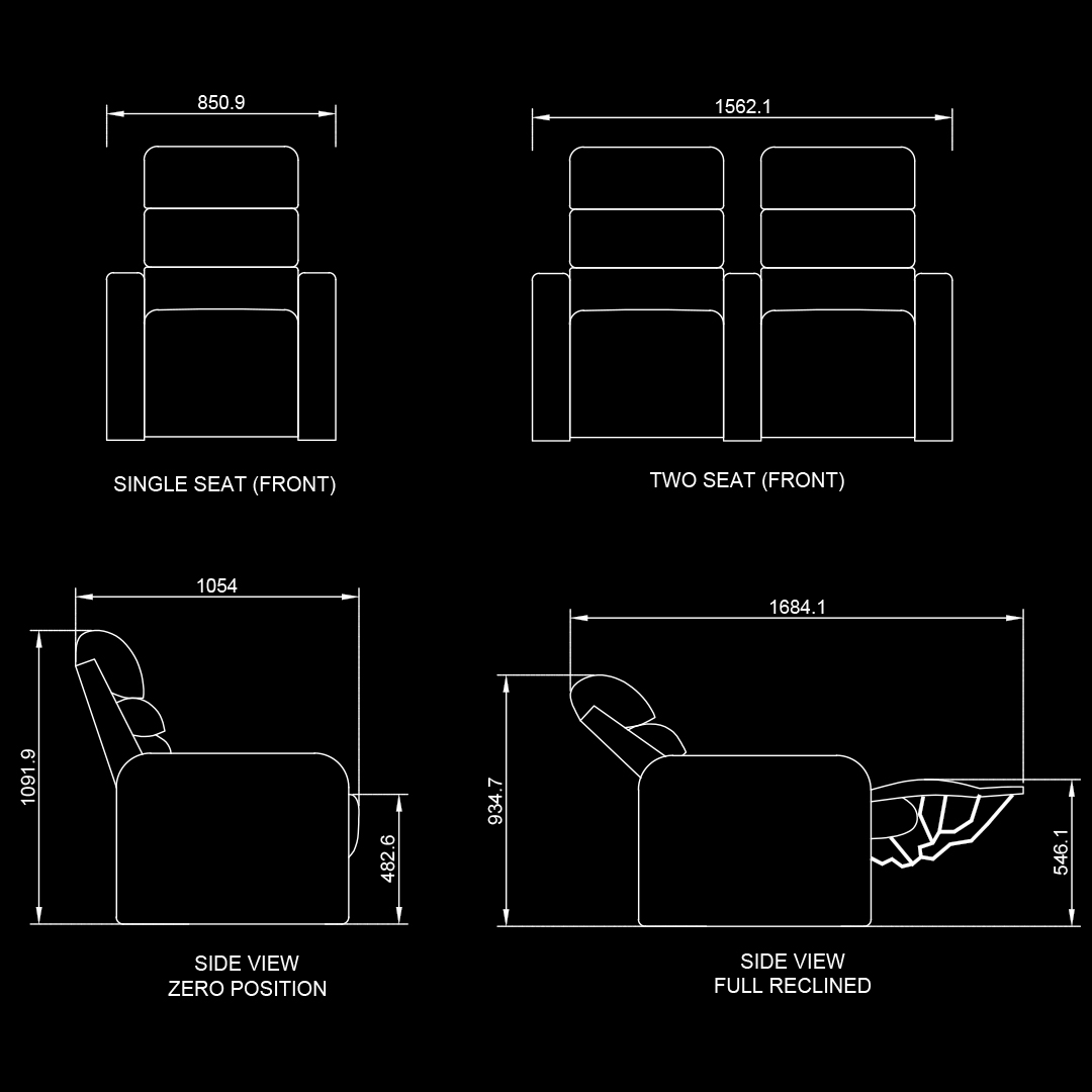 Interiocanape Lumina Motorized Home Theater Recliner