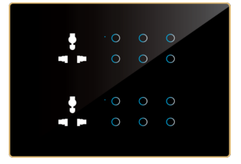 EDGE GLASS TUYA SMART 12 SWITCH  2 SOCKET (12 MODULE)