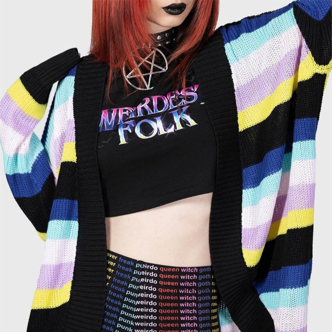 2024 New Women's Striped Knitted Cardigan Jacket Fashion Loose Long Halloween Sweater Cardigan