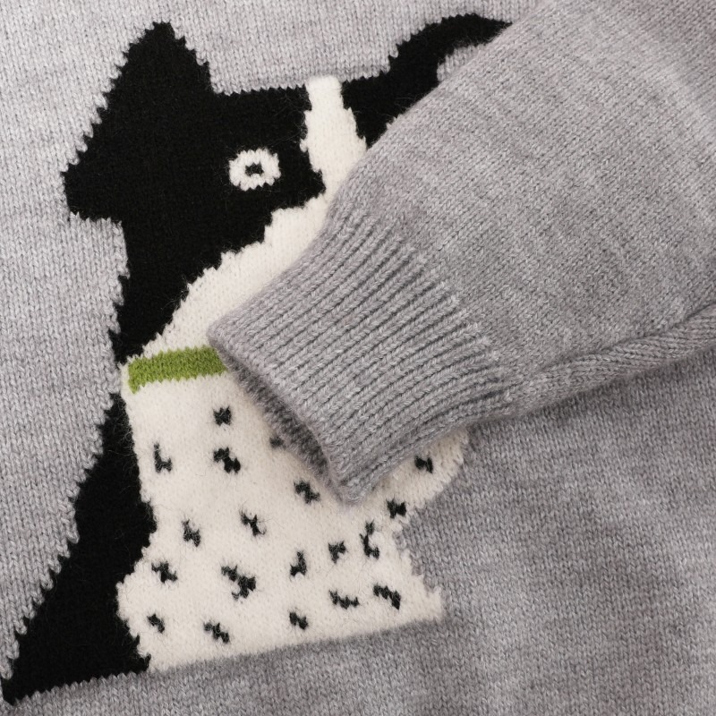 2024 Autumn and Winter Girls New Style Cartoon Daily All-match Fashion Knitted Pullover