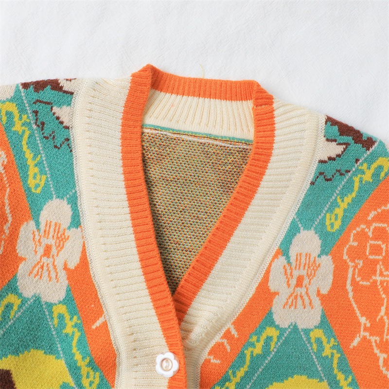 2024 new fashion spring and autumn children's clothing baby knitted tops
