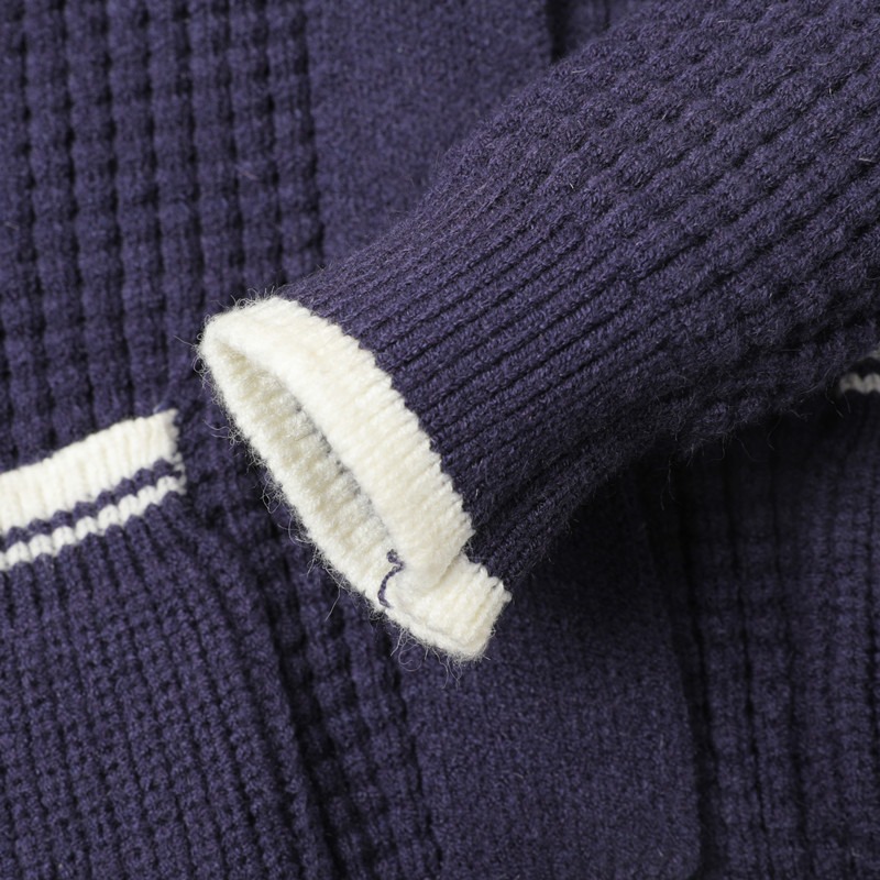 2024 Spring and Autumn Solid Color Hooded Bear Button Boys Girls Children Knitted Tops