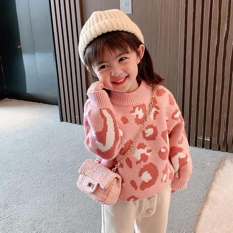 2024 new children's bottoming shirt autumn and winter clothes baby knitted children's fashion fleece top