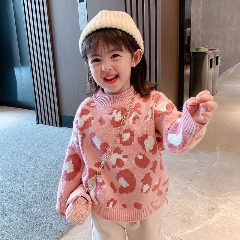 2024 new children's bottoming shirt autumn and winter clothes baby knitted children's fashion fleece top