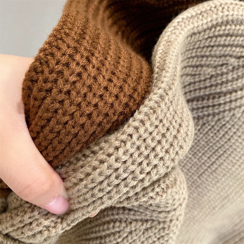 2024 new autumn and winter children's thickened thick needle bottoming round neck simple style boys and girls sweater