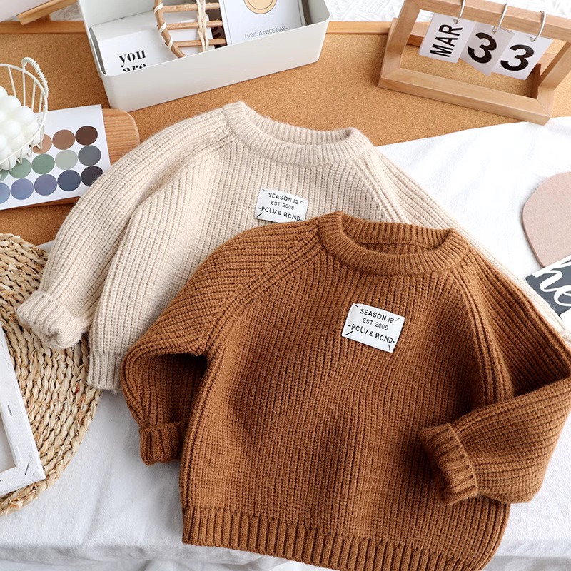 2024 new Korean version autumn and winter children's loose and stylish casual pullover sweater