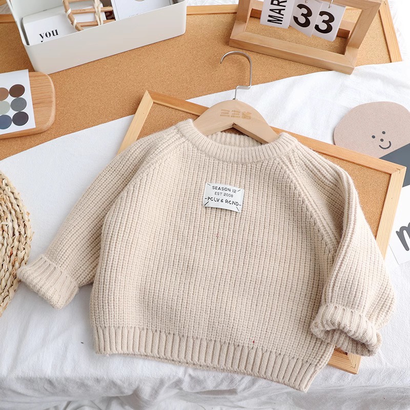 2024 new Korean version autumn and winter children's loose and stylish casual pullover sweater