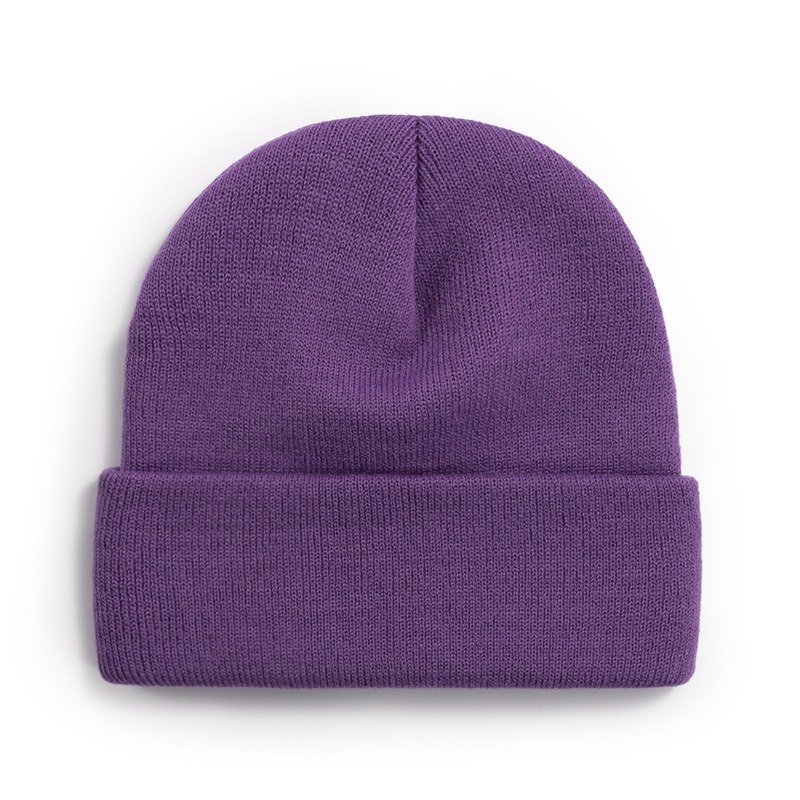 Solid Plain Custom Knit Caps Unisex