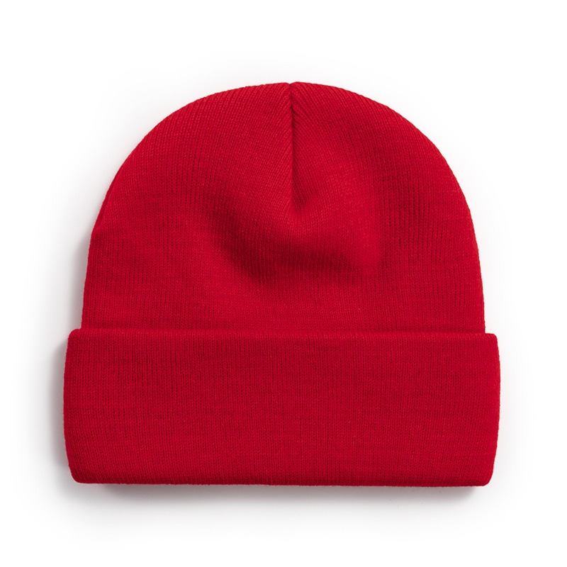 Solid Plain Custom Knit Caps Unisex