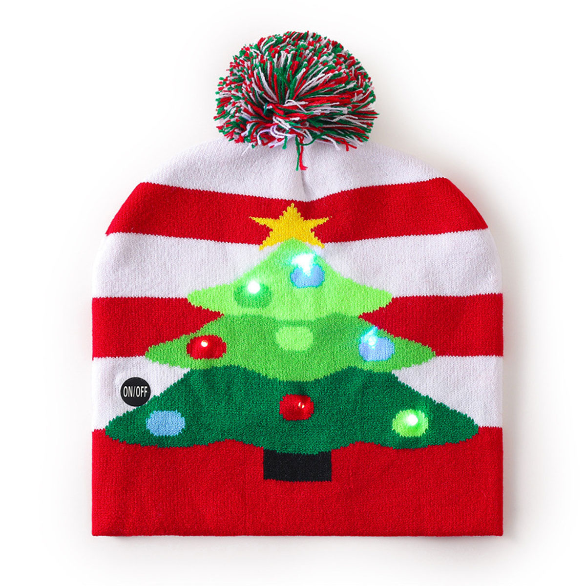 Christmas Beanie With  Led Lights
