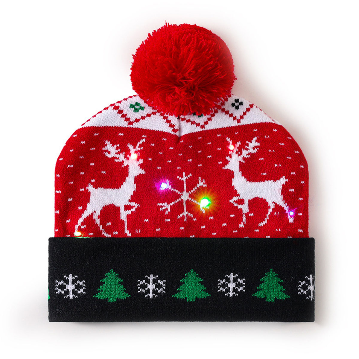 Christmas Beanie With Lights