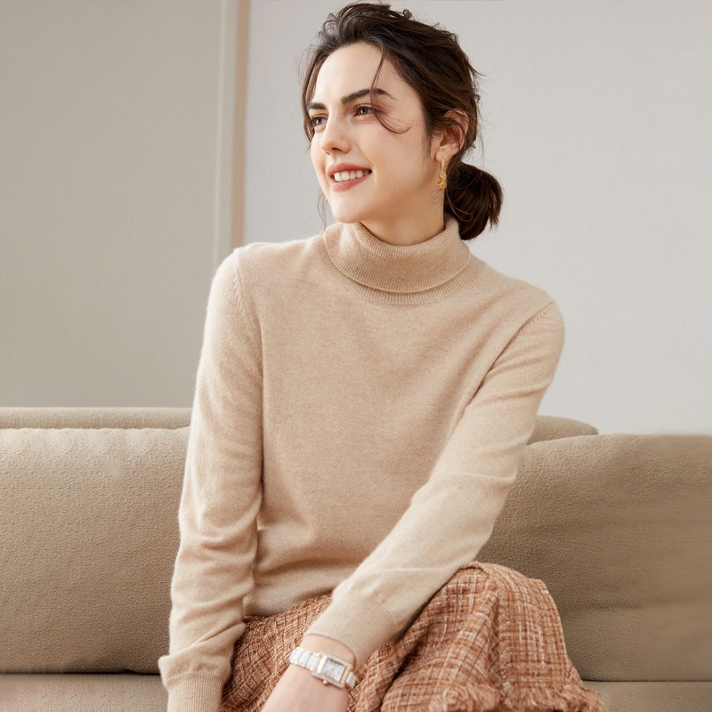 Women's High Neck Cashmere Sweater