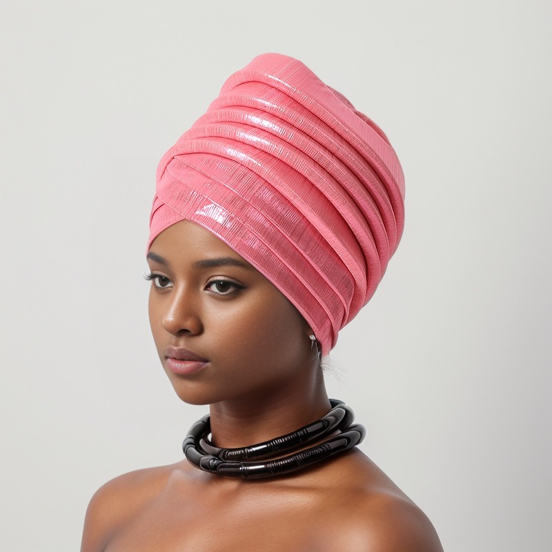New beauty strip multi-layer exaggerated turban cap African hat Muslim head
