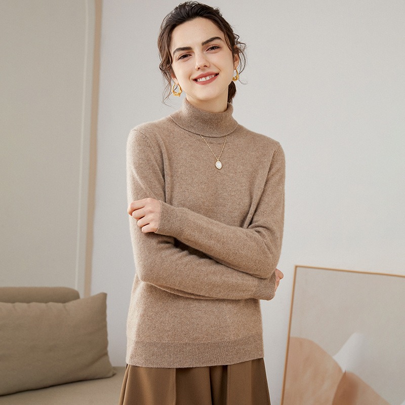 Women's High Neck Cashmere Sweater