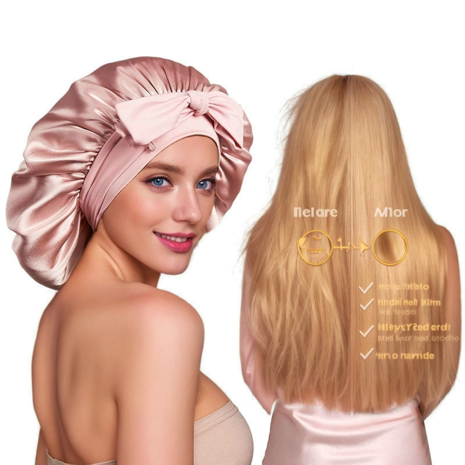 Double-Layer Stretch 100% Mulberry Silk Nightcap