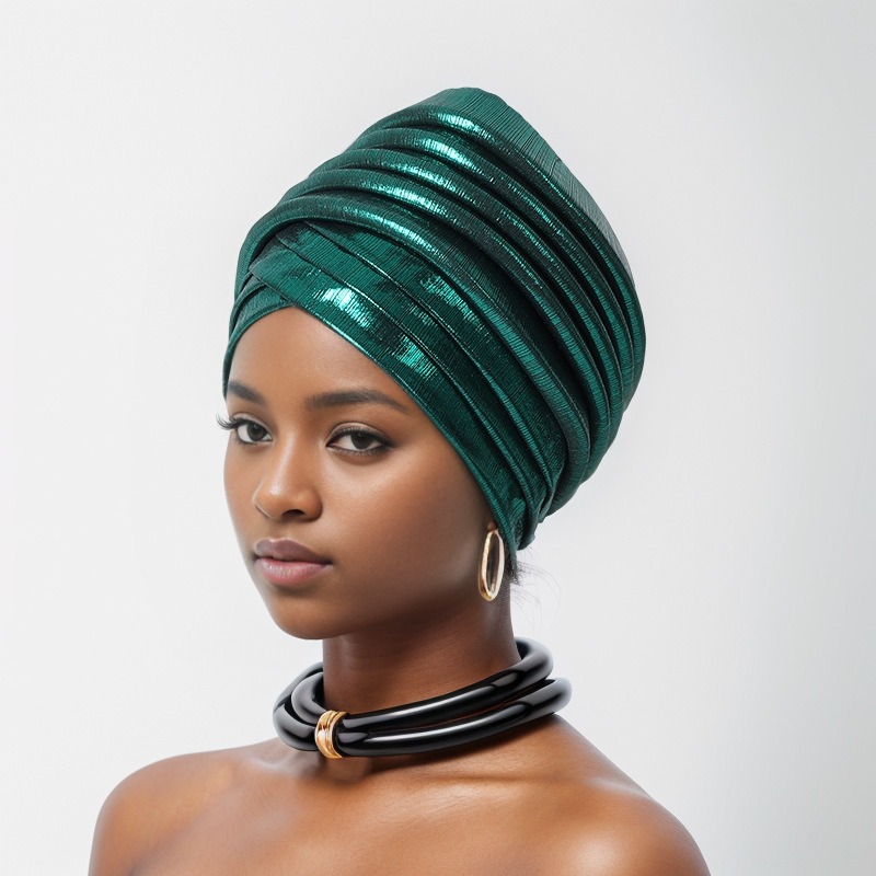 New beauty strip multi-layer exaggerated turban cap African hat Muslim head