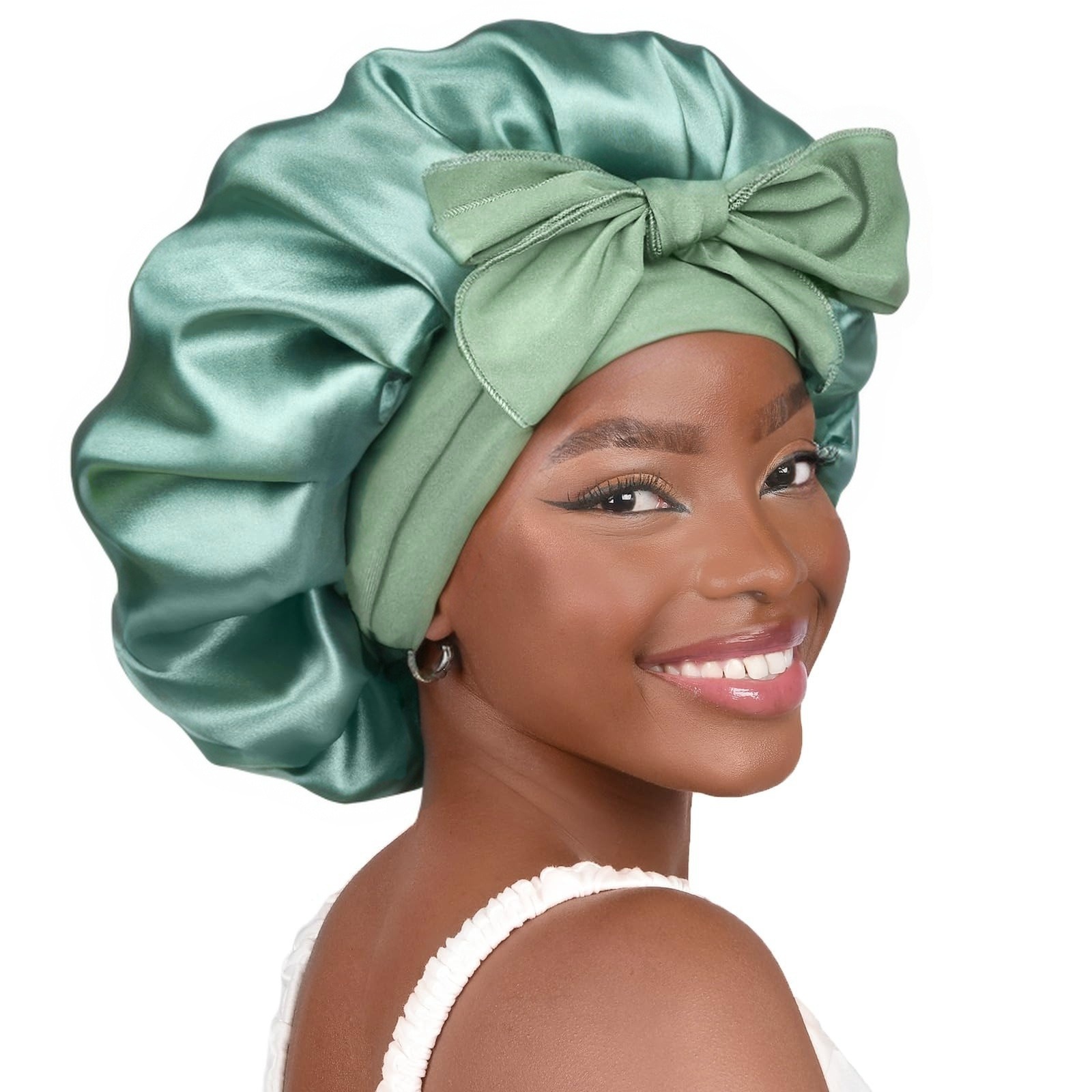 Bowknot Imitation Silk Beauty Hair Care Hat Women's Headscarf Satin Nightcap