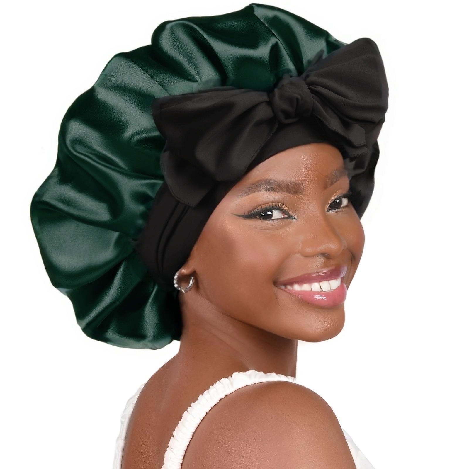 Bowknot imitation silk Sleep Cap