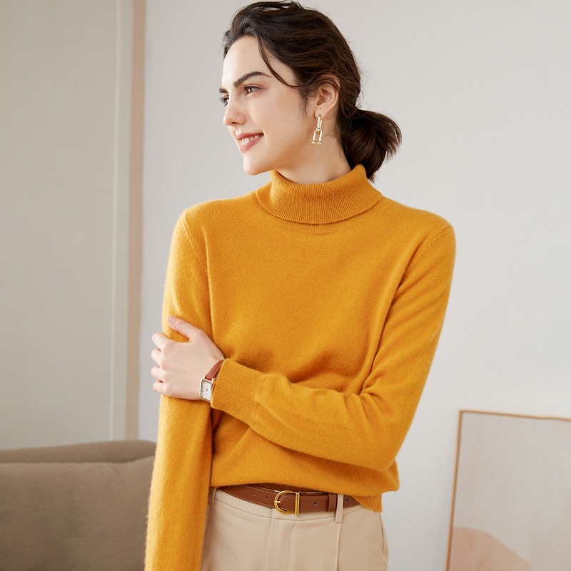 Women's High Neck Cashmere Sweater