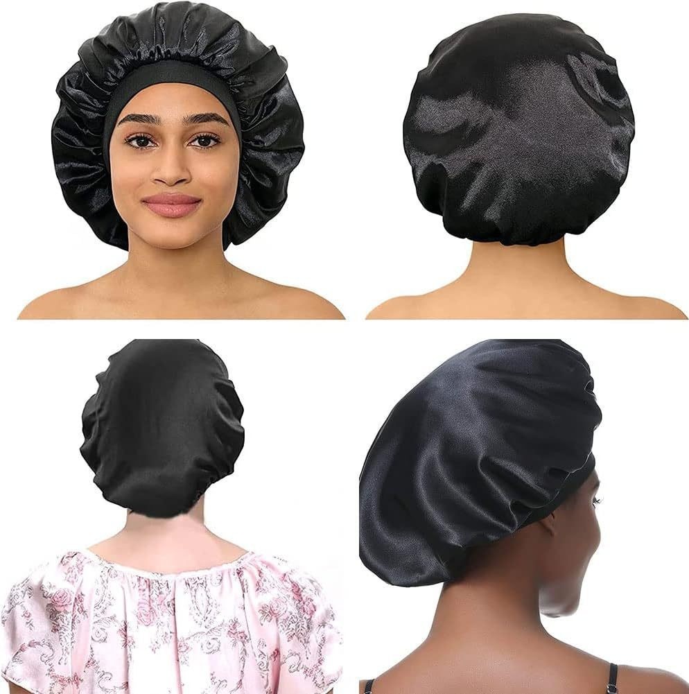 Wide-brimmed high-elastic headscarf hat silk beauty hair care hat female nursing confinement satin nightcap