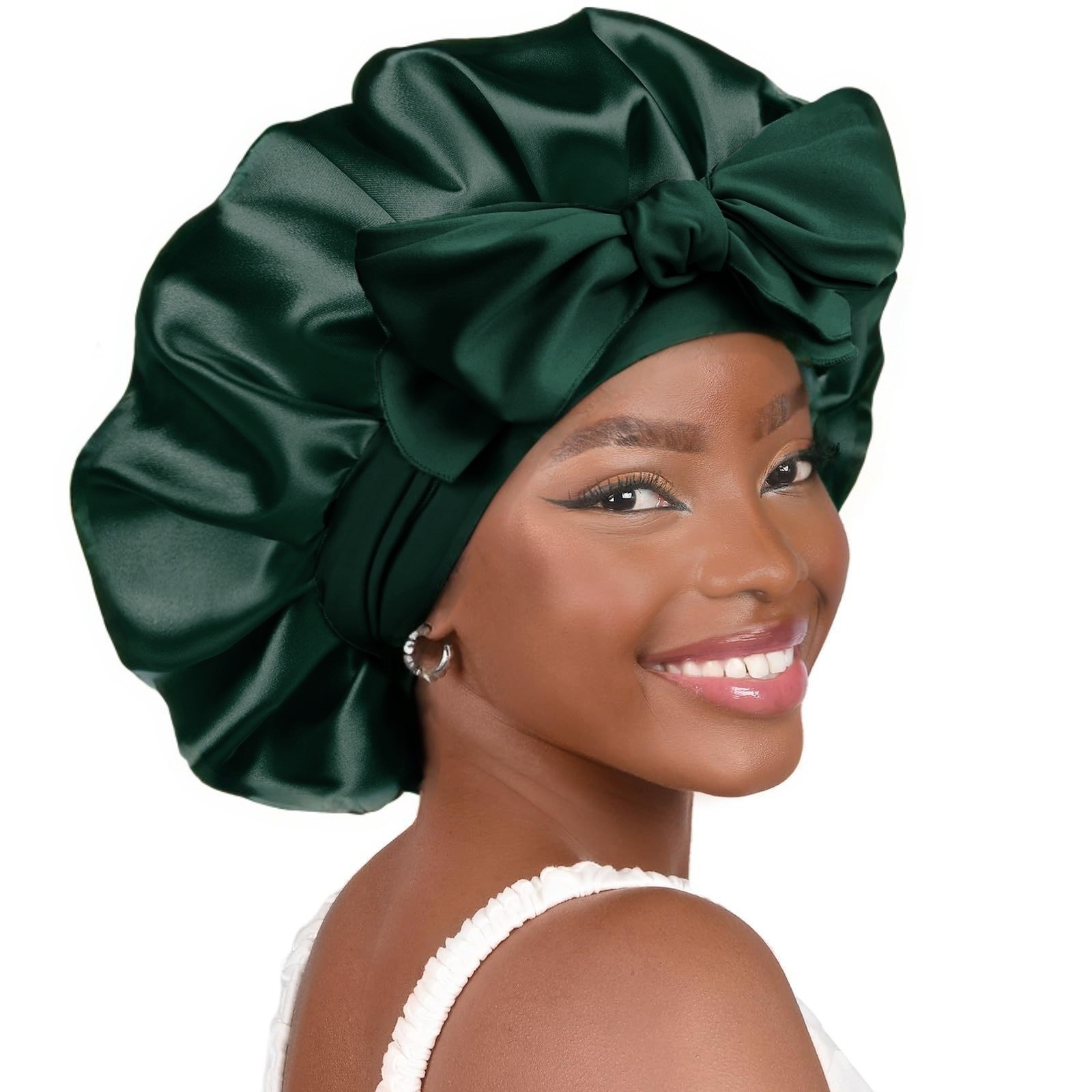 Bowknot Imitation Silk Beauty Hair Care Hat Women's Headscarf Satin Nightcap