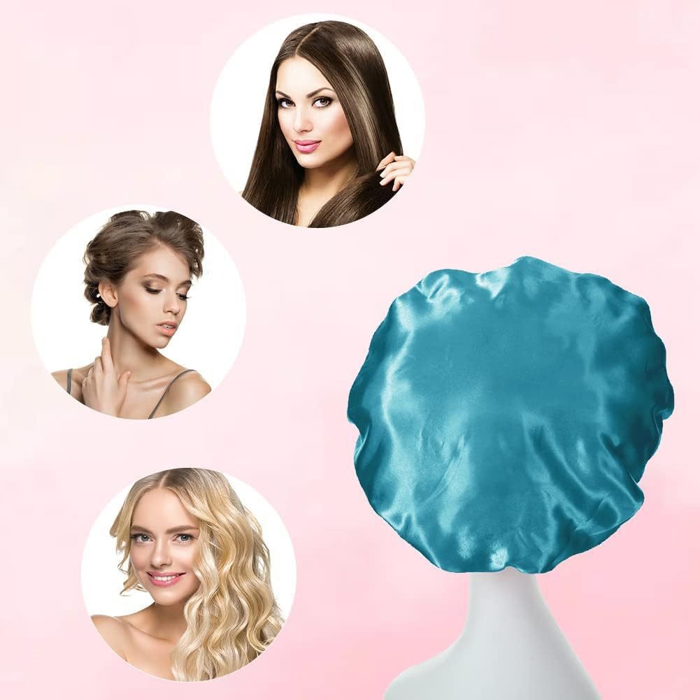 Wide-brimmed high-elastic headscarf hat silk beauty hair care hat female nursing confinement satin nightcap