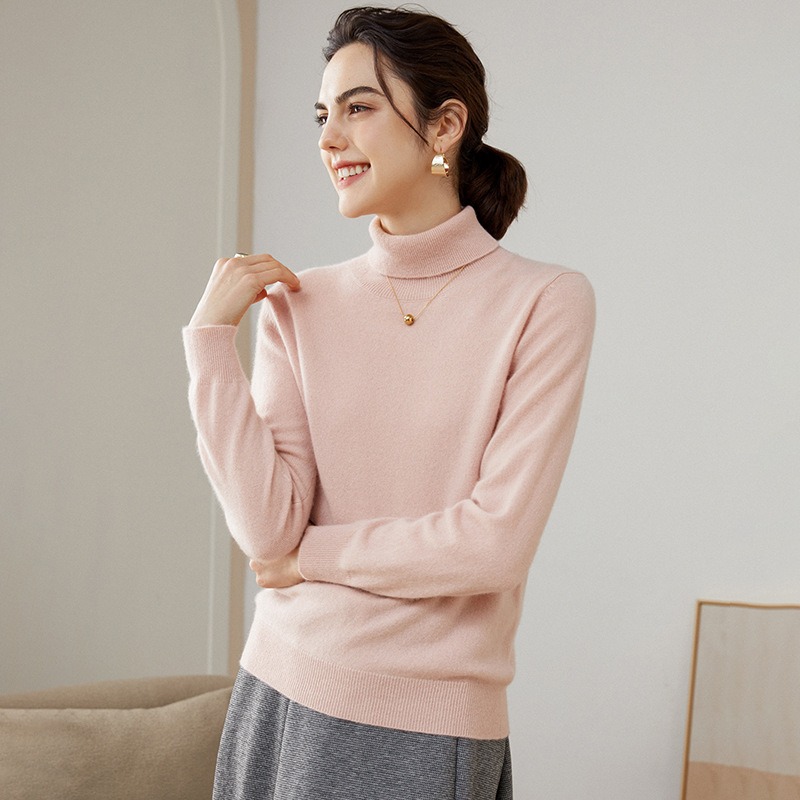Women's High Neck Cashmere Sweater