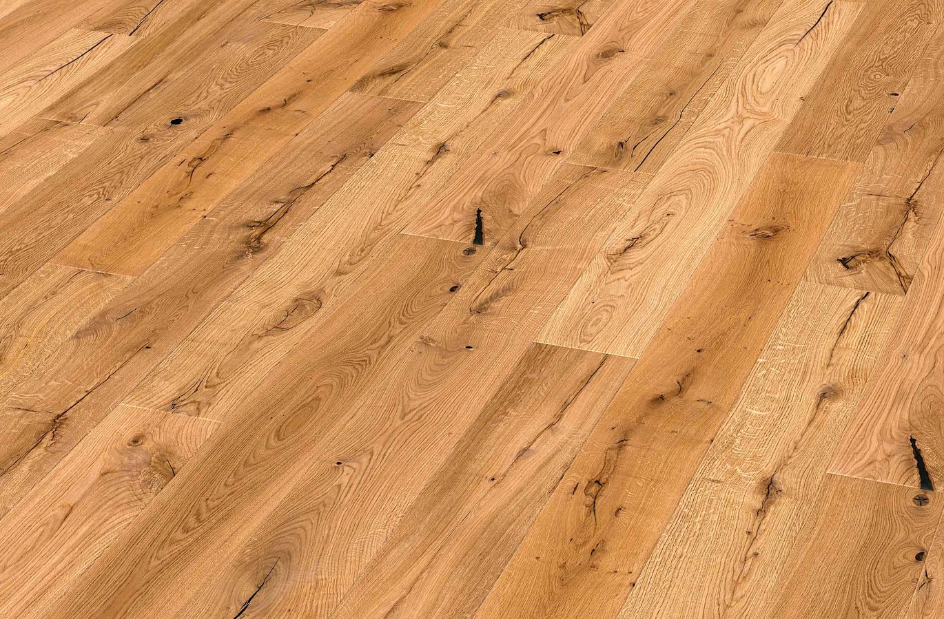 Landhausdiele Eiche Country "Stuttgart" gebürstet, geölt, Klick