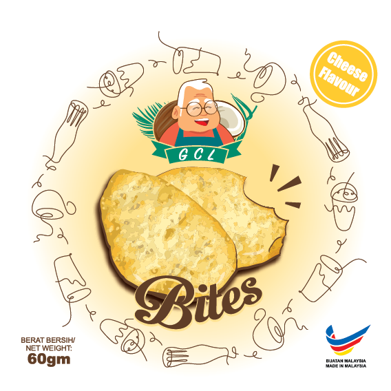 BITES Crackers Cheese Flavour (60g/packet)