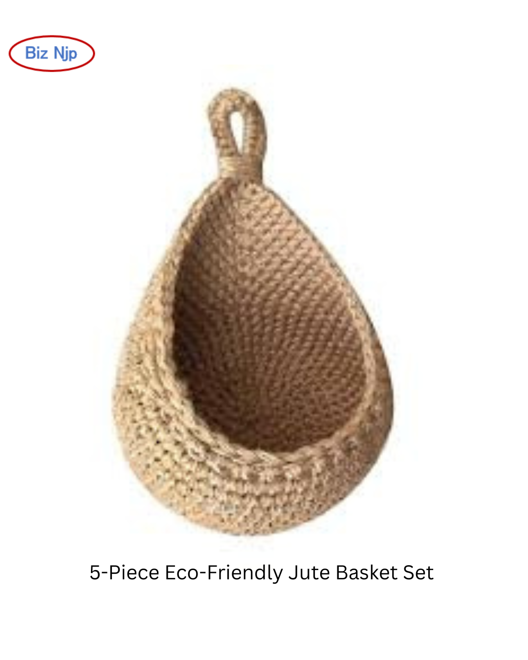 5-Piece Eco-Friendly Jute Basket Set – Small, Medium & Large Sizes