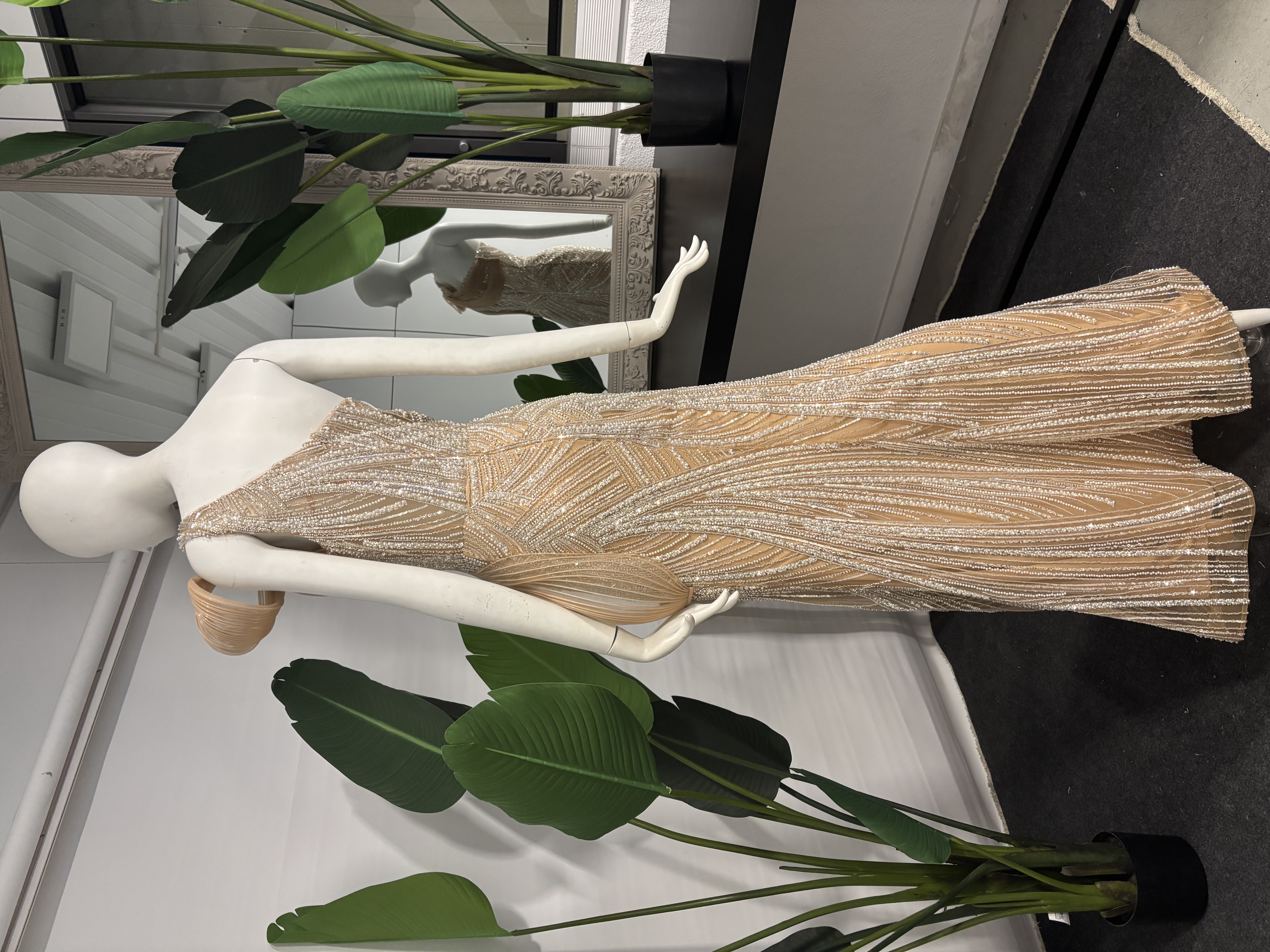 Elegant Gold Evening Gown