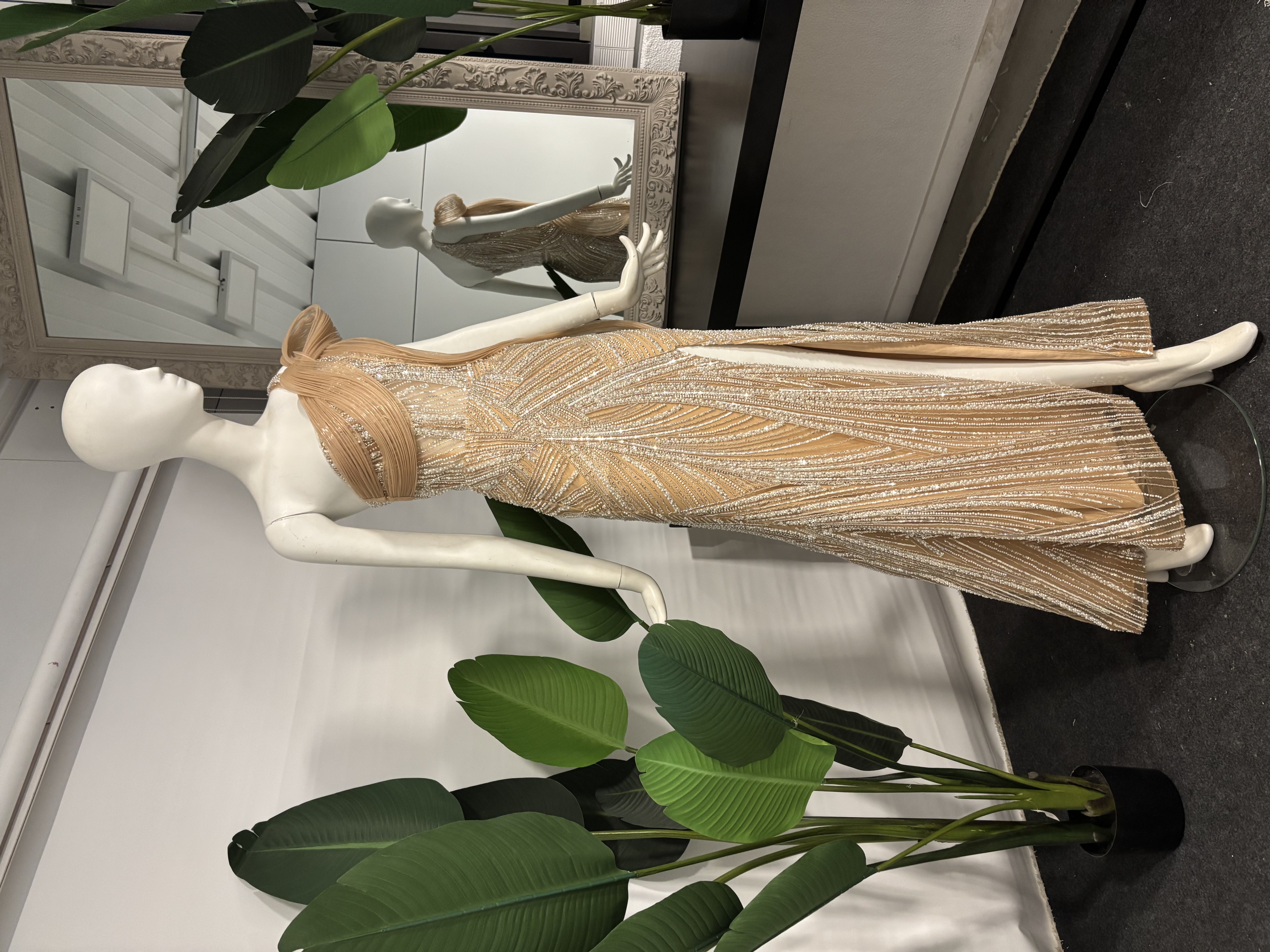 Elegant Gold Evening Gown