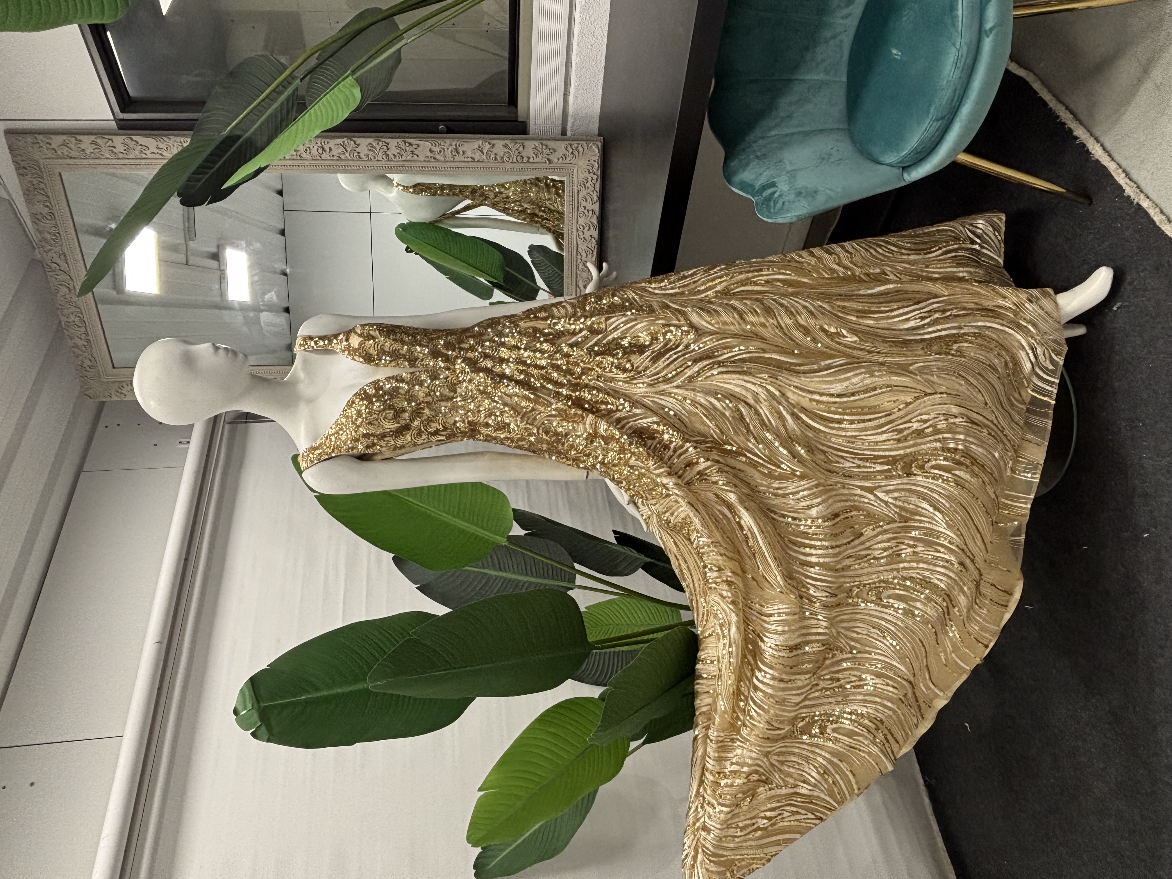 Gold Sequin Evening Gown